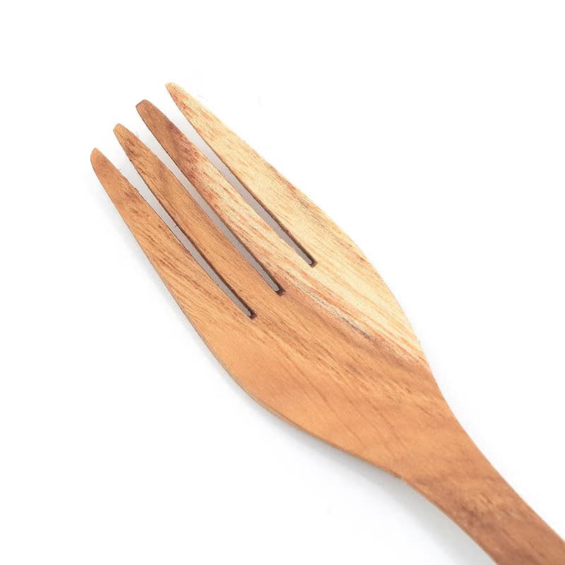 天然柚木叉子-波點款│不上漆/環保餐具/減塑生活 露營野餐/畢業