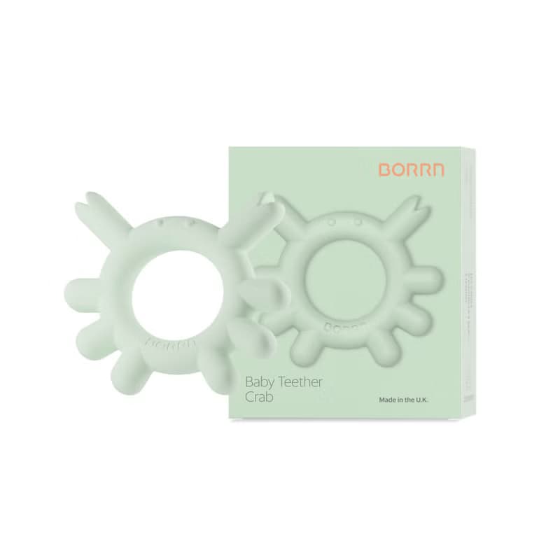 【英國設計製造】寶寶彌月禮物 BORRN 食品級 嬰兒矽膠牙膠 海洋