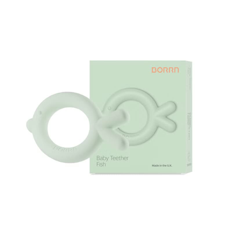 【英國設計製造】寶寶彌月禮物 BORRN 食品級 嬰兒矽膠牙膠 海洋