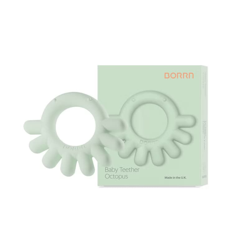 【英國設計製造】寶寶彌月禮物 BORRN 食品級 嬰兒矽膠牙膠 海洋