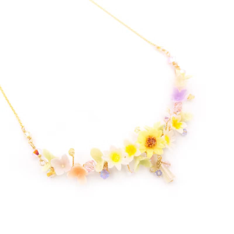 SUNSHOWER : 後花園花束絲帶項鍊 - Pamycarie 手工製作飾品