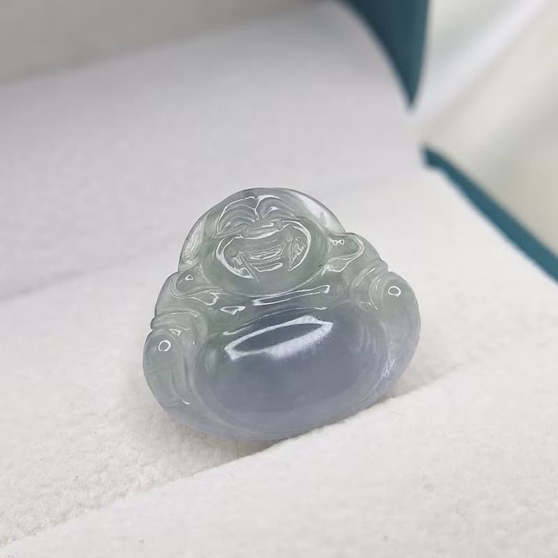 瓜料 冰種 紫羅蘭 彌勒佛 佛公吊墜 | 天然A貨翡翠