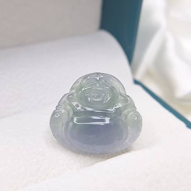 瓜料 冰種 紫羅蘭 彌勒佛 佛公吊墜 | 天然A貨翡翠