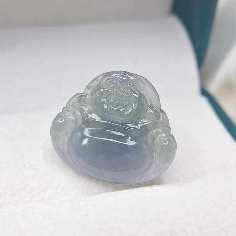 瓜料 冰種 紫羅蘭 彌勒佛 佛公吊墜 | 天然A貨翡翠
