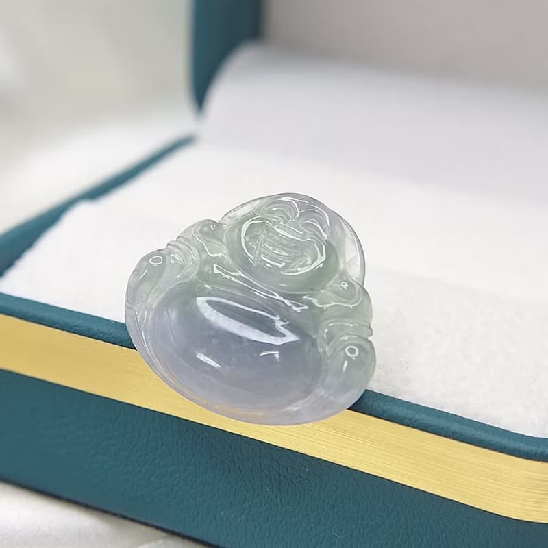 瓜料 冰種 紫羅蘭 彌勒佛 佛公吊墜 | 天然A貨翡翠