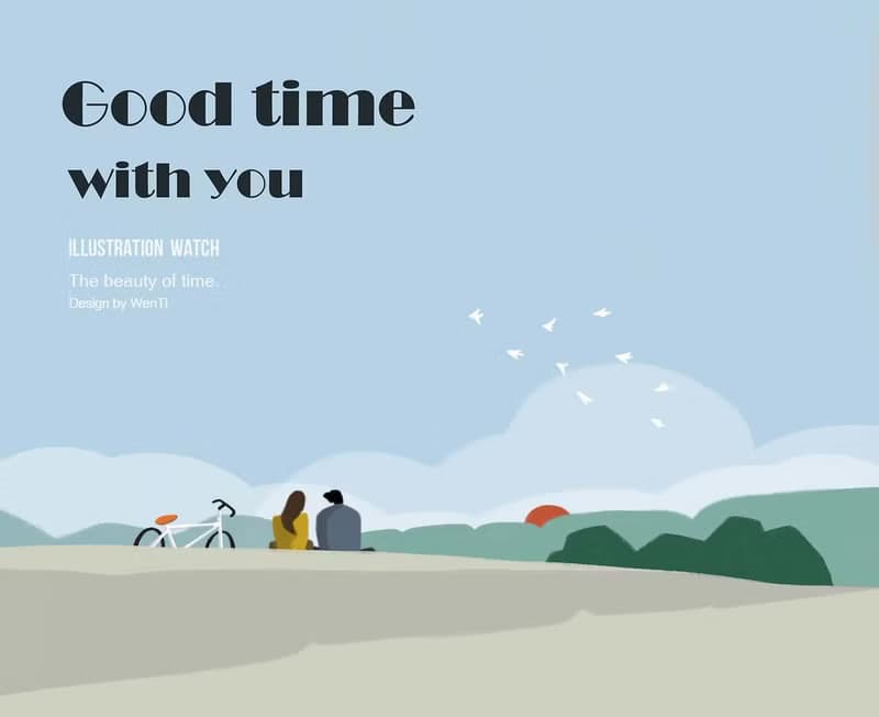 插畫X手錶 - Good time with you【Love story 2】