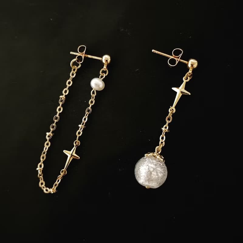 【Cinnamonmon 希娜夢夢 香氛飾品】許願星 精油瓶耳環