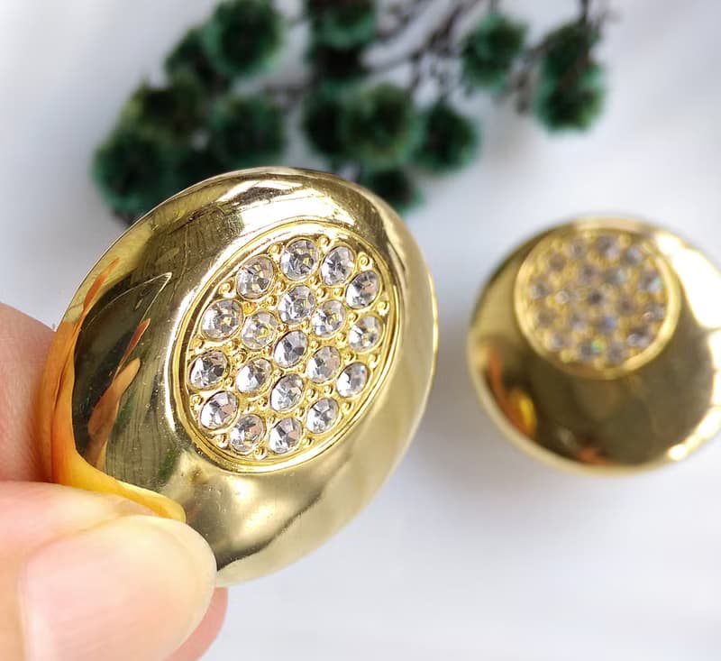 Vintage Jewelry 西洋古董飾品 摩登感 雙圓 針式耳環