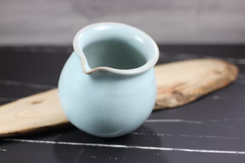【送禮好物】360~400ml 汝窯無把 手拉坯 咖啡下壺 茶海 公道杯