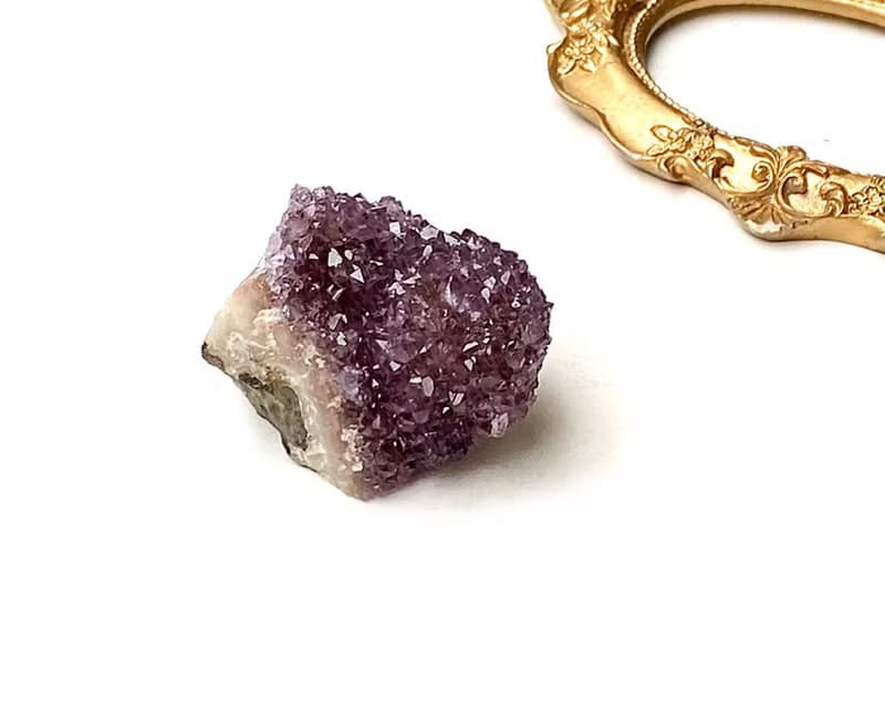 天然原礦可愛紫晶花球 紫晶簇  家居 辦公室 療癒 風水擺件