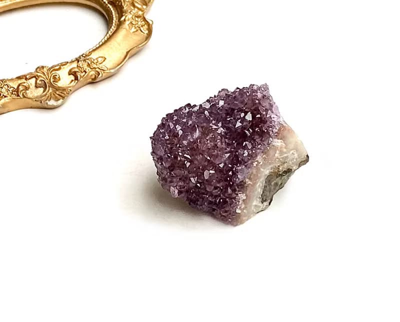 天然原礦可愛紫晶花球 紫晶簇  家居 辦公室 療癒 風水擺件