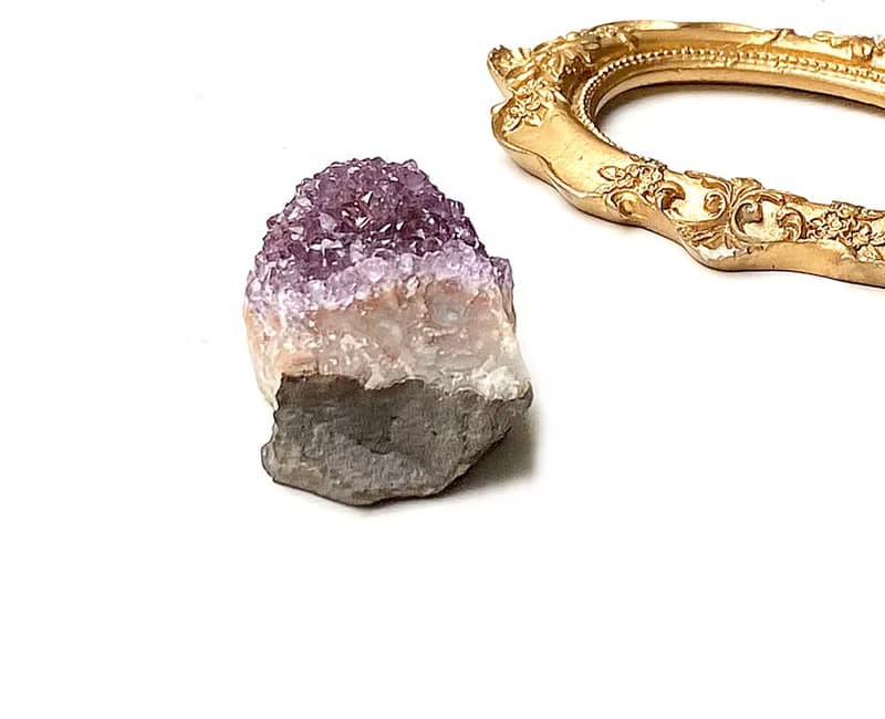 天然原礦可愛紫晶花球 紫晶簇  家居 辦公室 療癒 風水擺件