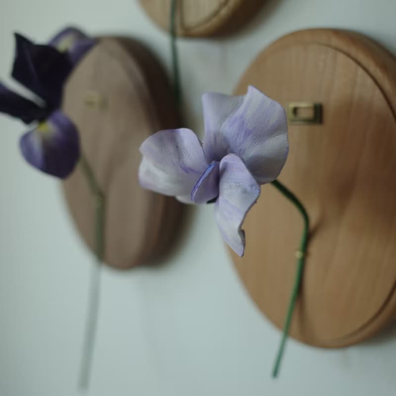 居家裝飾牆壁上板皮革植物 - 花朵類