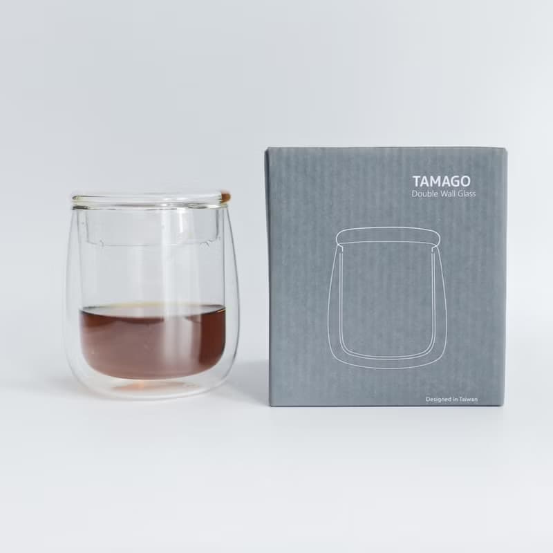TAMAGO雙層玻璃杯 2入優惠(附杯蓋) 330mL/咖啡/對杯/生日禮物