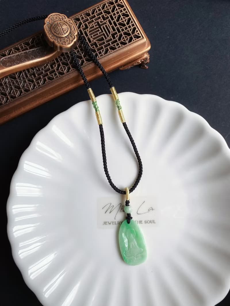 翡翠佛心 靜守內在的平靜 禪 悟道 感悟人生 項鍊 禮物 長輩禮