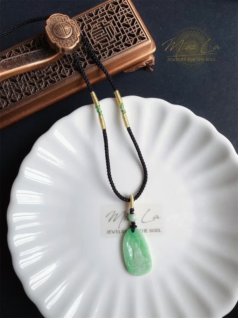 翡翠佛心 靜守內在的平靜 禪 悟道 感悟人生 項鍊 禮物 長輩禮
