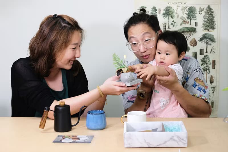 中秋禮盒 月兔盆栽 醉月花束 咖啡濾掛包 材料包 教學影片 水泥兔