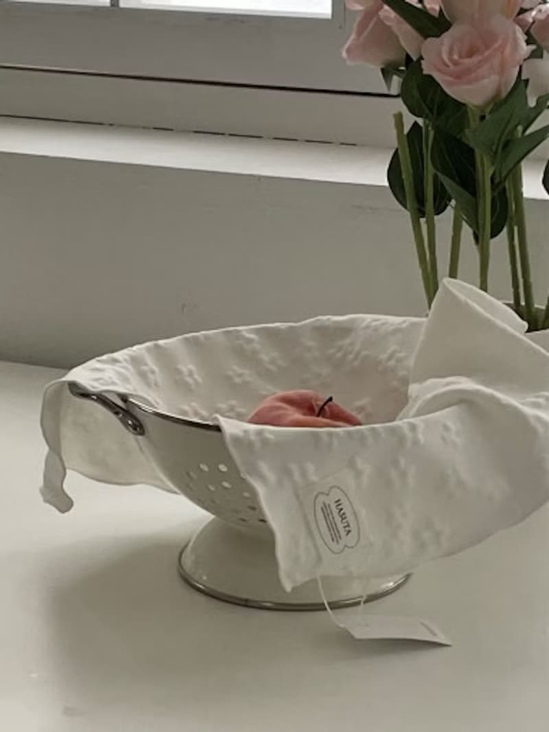 White Flower Kitchen Cloth