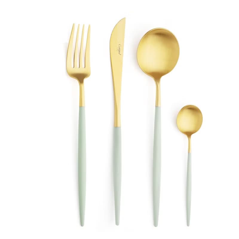 葡萄牙 Cutipol  GOA  青玉金主餐四件組(刀叉匙+咖啡匙)