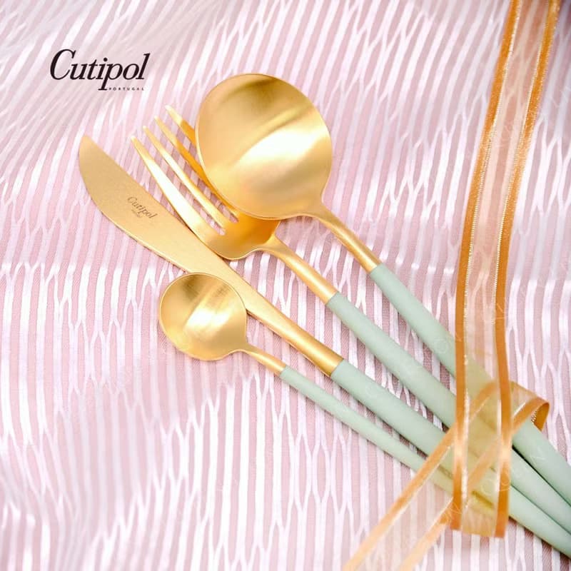 葡萄牙 Cutipol  GOA  青玉金主餐四件組(刀叉匙+咖啡匙)