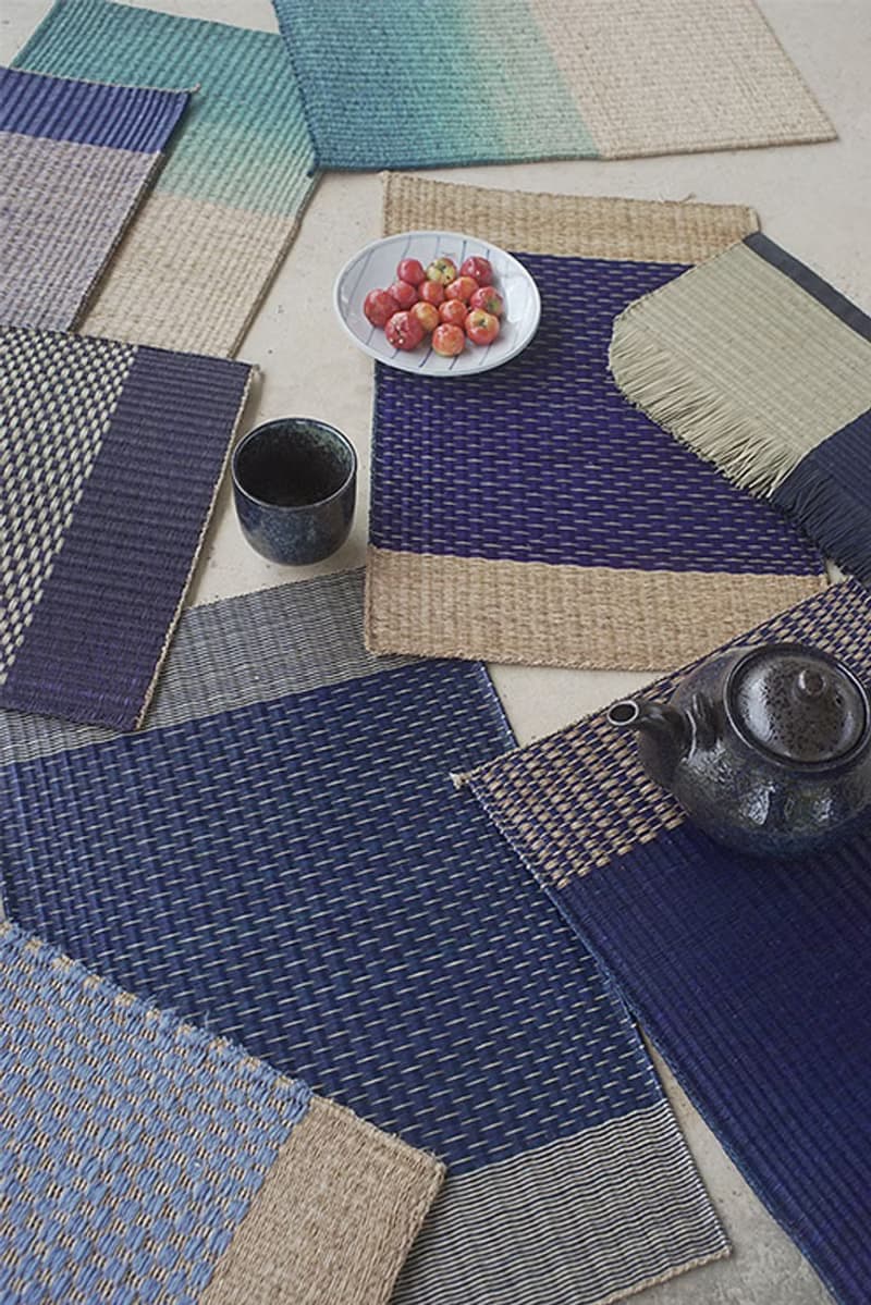 Set 2, Navy purple Housewarming, Home Gifts, placemat, table mat, jute platemat