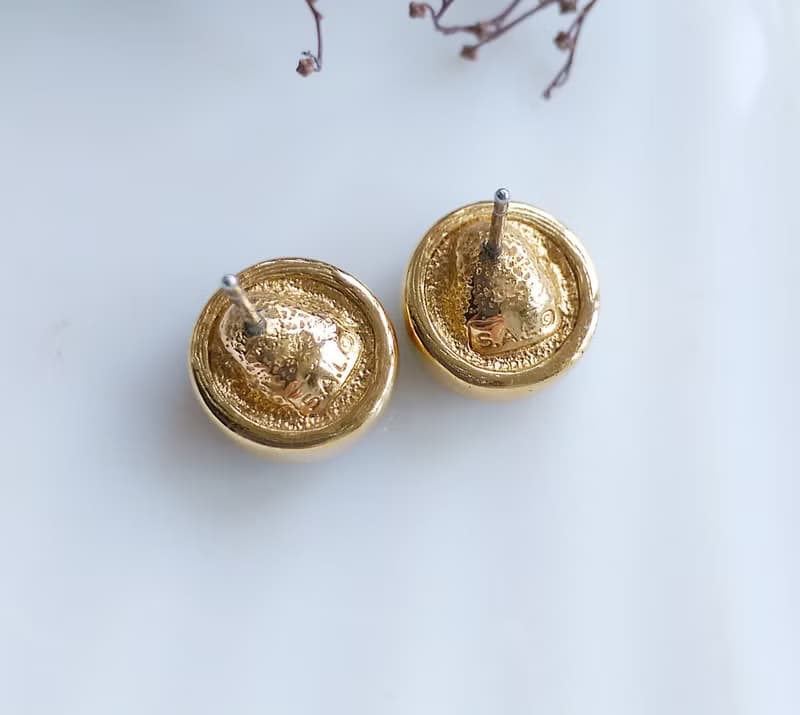 Vintage Jewelry 西洋古董飾品 SWAROVSKI 深邃綠 針式耳環