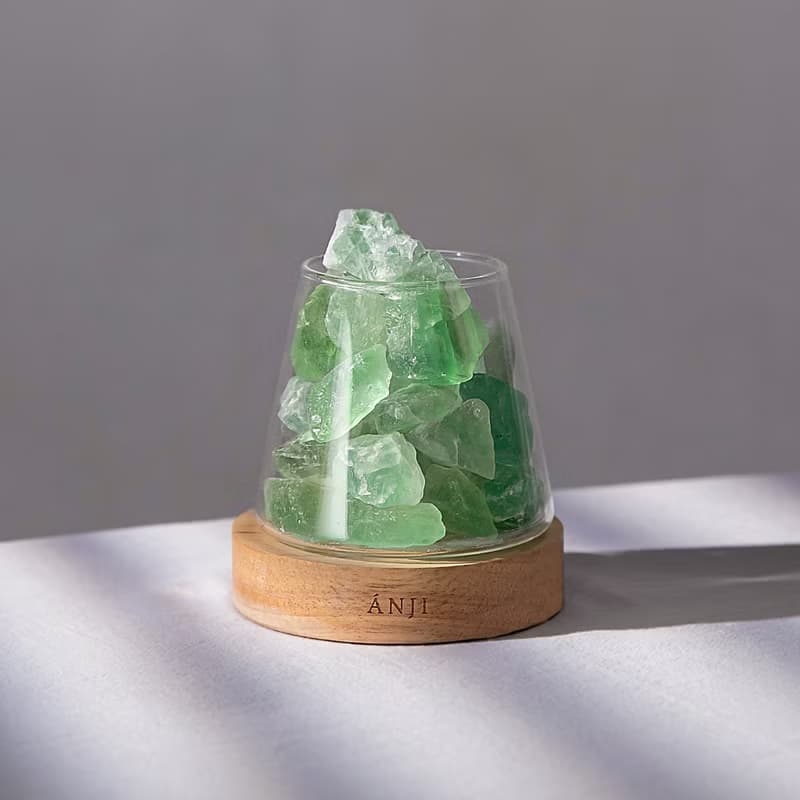 吸引正財! 綠晶石 茉莉綠 | 財富 X 人際 水晶岩燈 送小蒼蘭 禮物