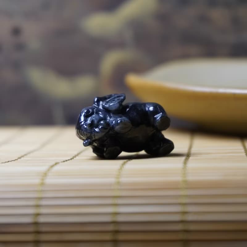 【吉象如意】烏雞翡翠大象擺飾 | 天然緬甸玉A貨翡翠 | 送禮