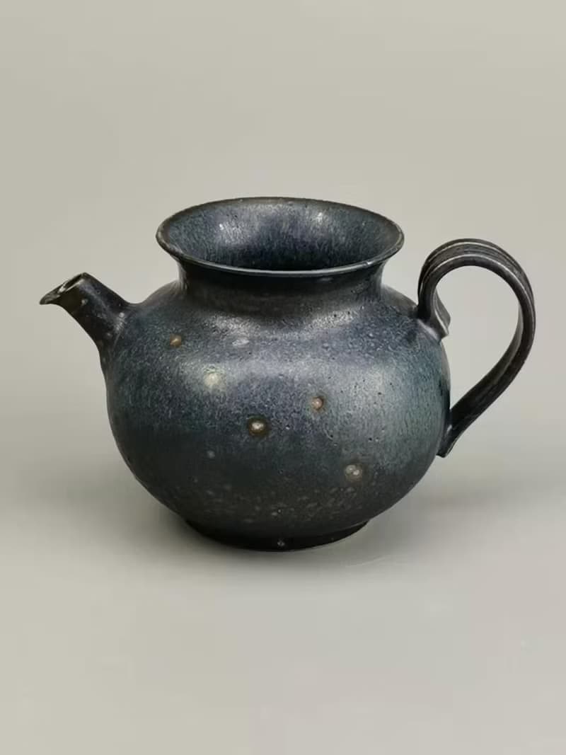 四象茶具.杯—手工陶泥公道杯/幽藍
