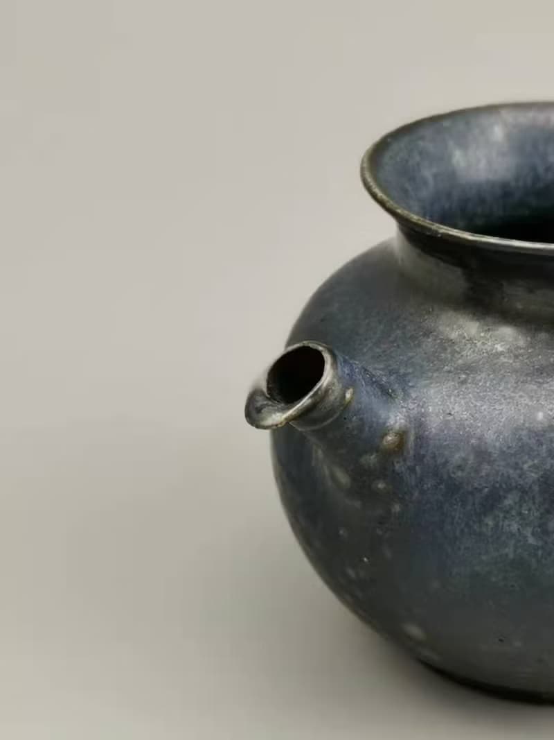 四象茶具.杯—手工陶泥公道杯/幽藍