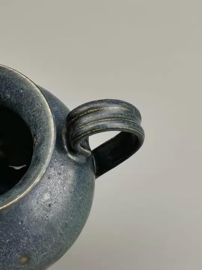 四象茶具.杯—手工陶泥公道杯/幽藍
