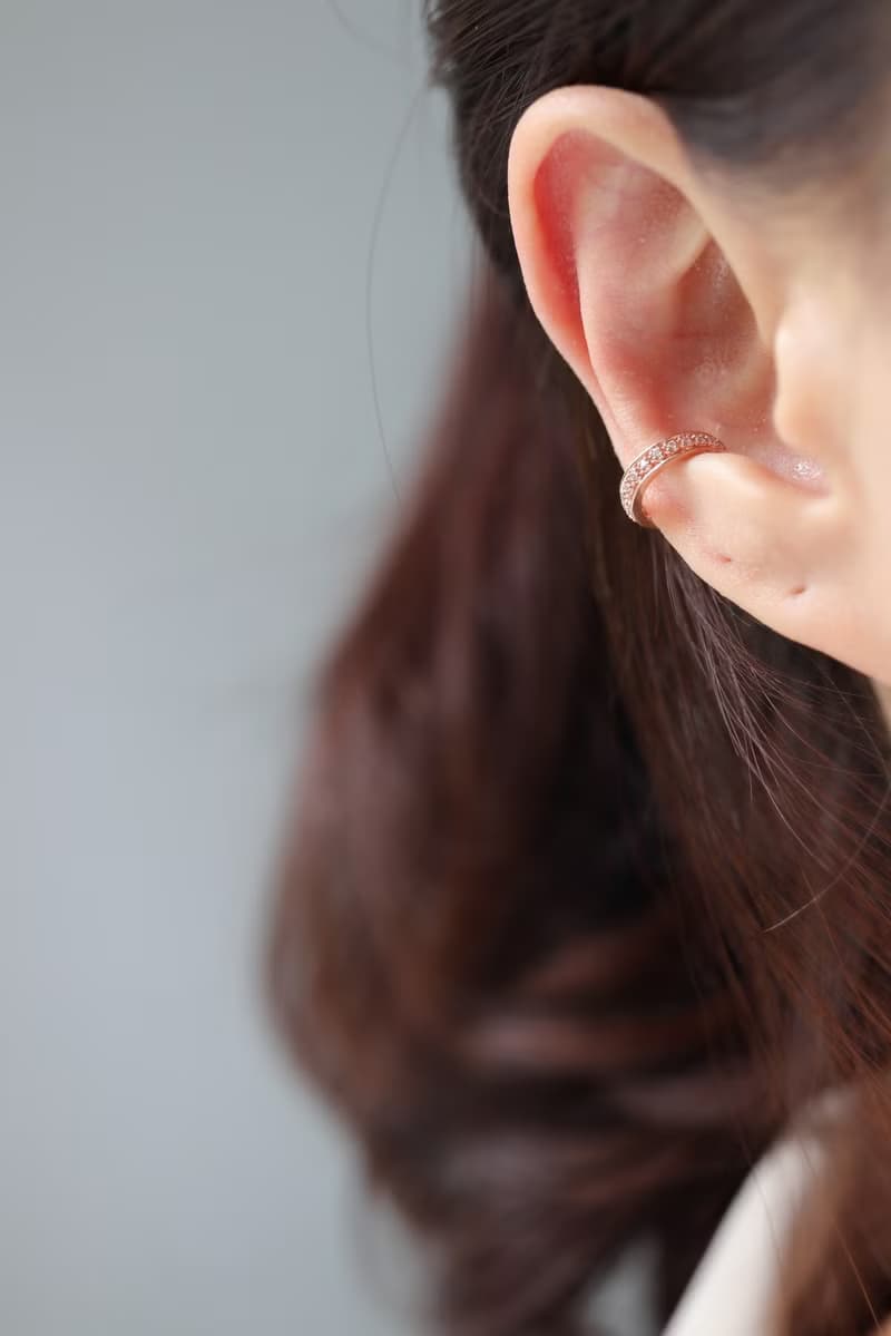 純14K金 Luxury Cuff Earring 排鑽耳夾耳環 耳骨夾 不褪色