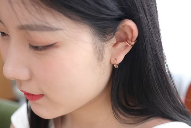純14K金 Luxury Cuff Earring 排鑽耳夾耳環 耳骨夾 不褪色