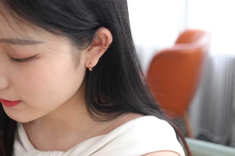 純14K金 Luxury Cuff Earring 排鑽耳夾耳環 耳骨夾 不褪色