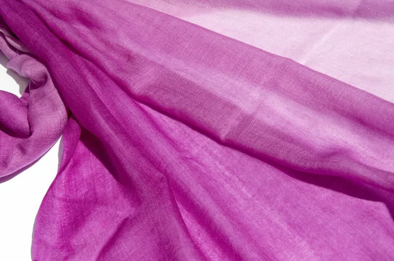 喀什米爾Cashmere/羊絨圍巾/純羊毛圍巾披巾/戒指絨披肩-桃紅漸層