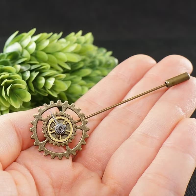 Steampunk Pin Brooch Watch Parts Gears Round Gear Brooch Pin Jewelry Accessories