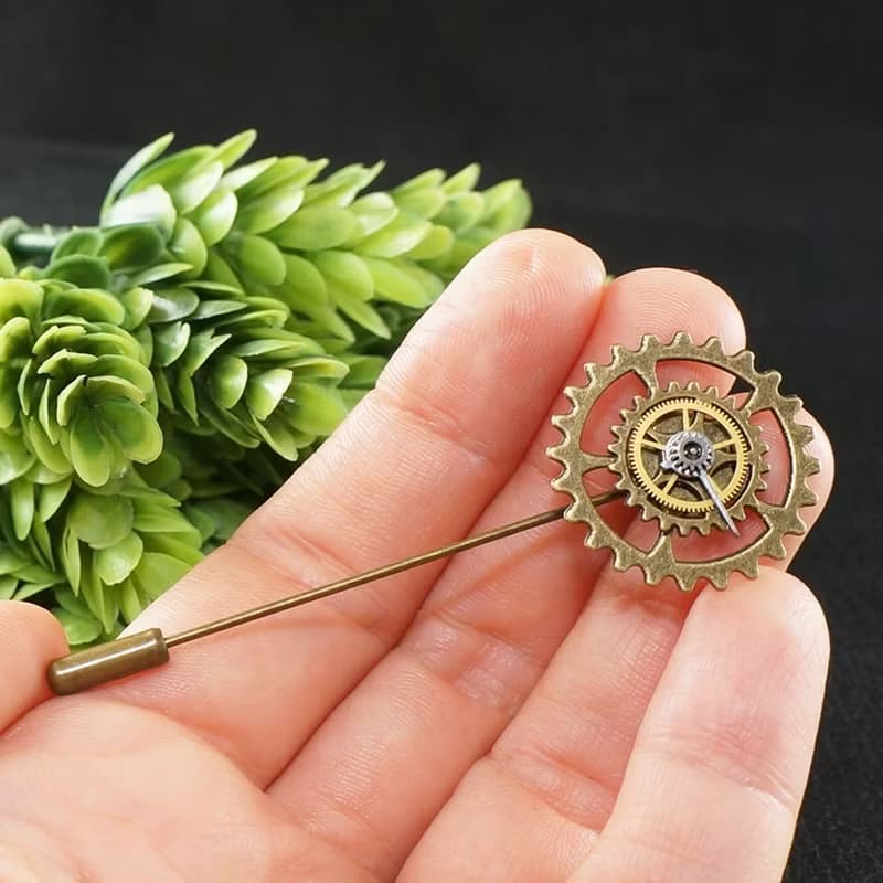 Steampunk Pin Brooch Watch Parts Gears Round Gear Brooch Pin Jewelry Accessories