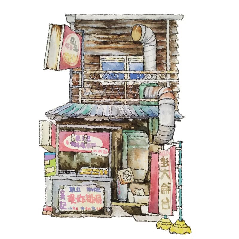 台灣街屋-嘉義排骨酥店-數位微噴懷舊海報