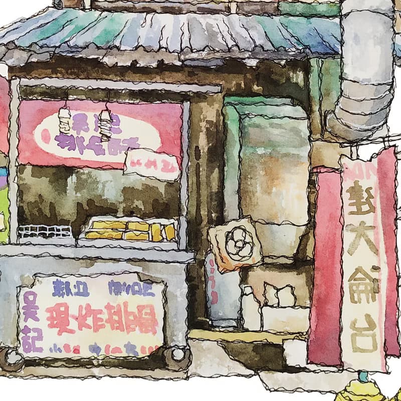 台灣街屋-嘉義排骨酥店-數位微噴懷舊海報