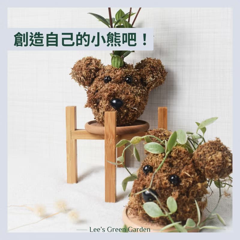 李的綠意花園 熊熊苔球材料包 水苔球 苔球 手做材料包 親子活動