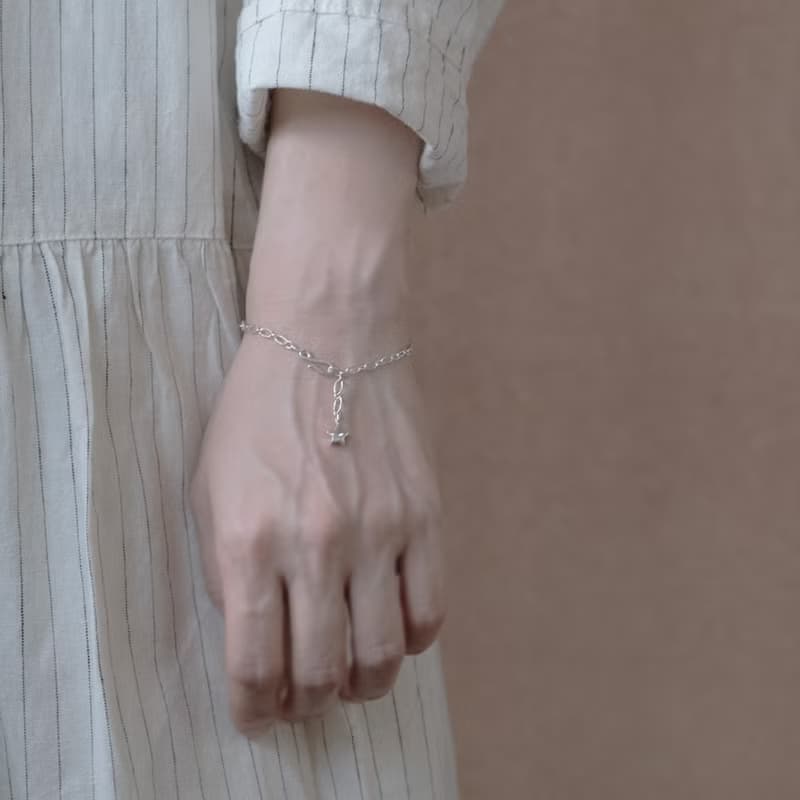 星 チャーム ブレスレット シルバー925