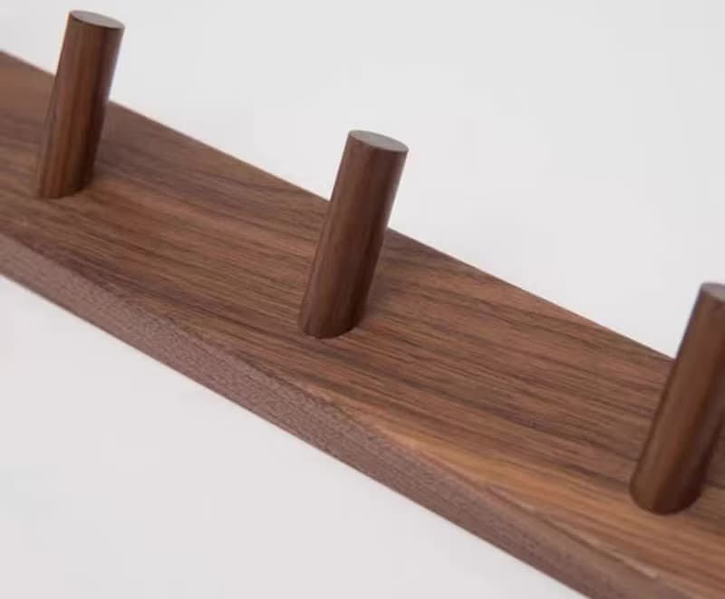 掛衣架 壁掛衣帽鉤 胡桃木收納  衣帽架