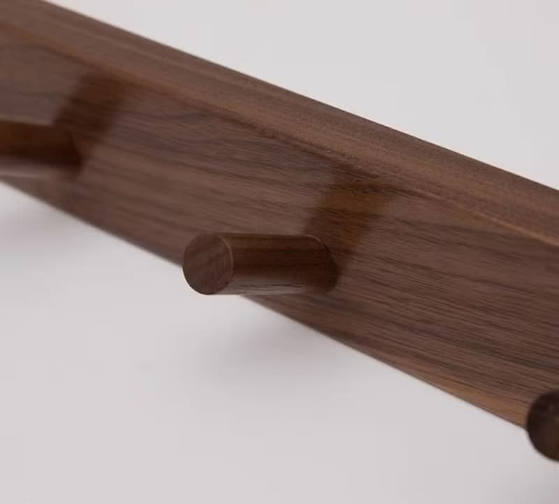 掛衣架 壁掛衣帽鉤 胡桃木收納  衣帽架