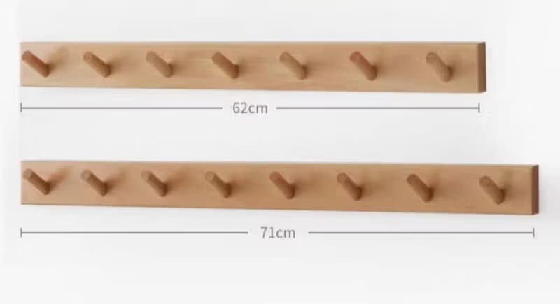 掛衣架 壁掛衣帽鉤 胡桃木收納  衣帽架