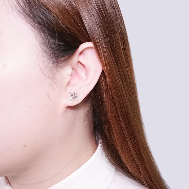 限量 星月輝映 925純銀耳環 女生耳環