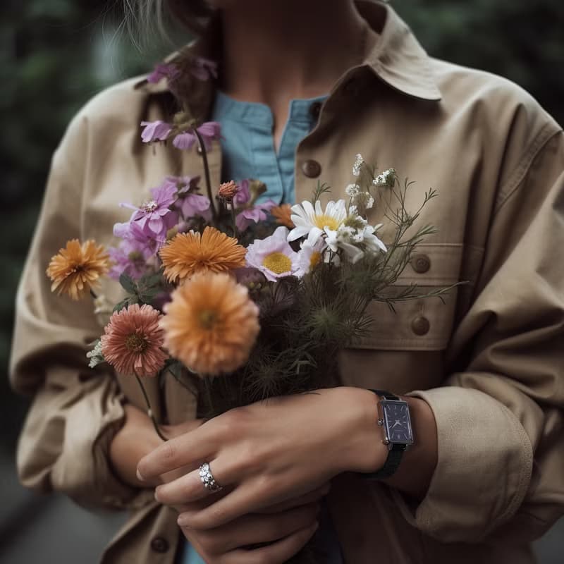 【MOONART】方型手錶 夢幻系列-天鵝(極) 女裝珍珠貝藝術手錶