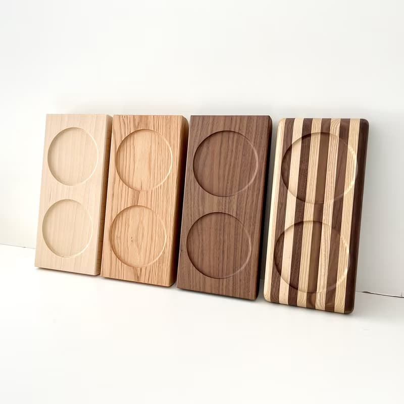 KATOMOKU 貓咪桌/為2件 橡木 日本製造　喂食碗