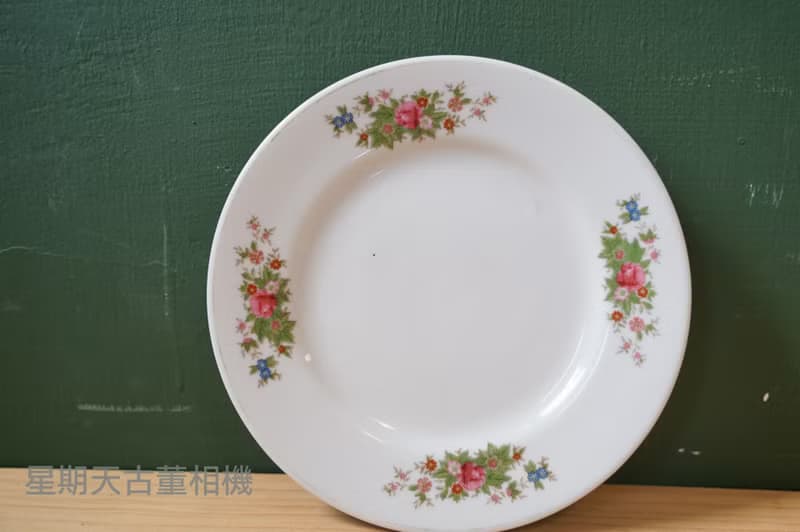 【北極二手雜貨】早期 大同瓷器 小盤子 點心盤 粉色花朵 禮物