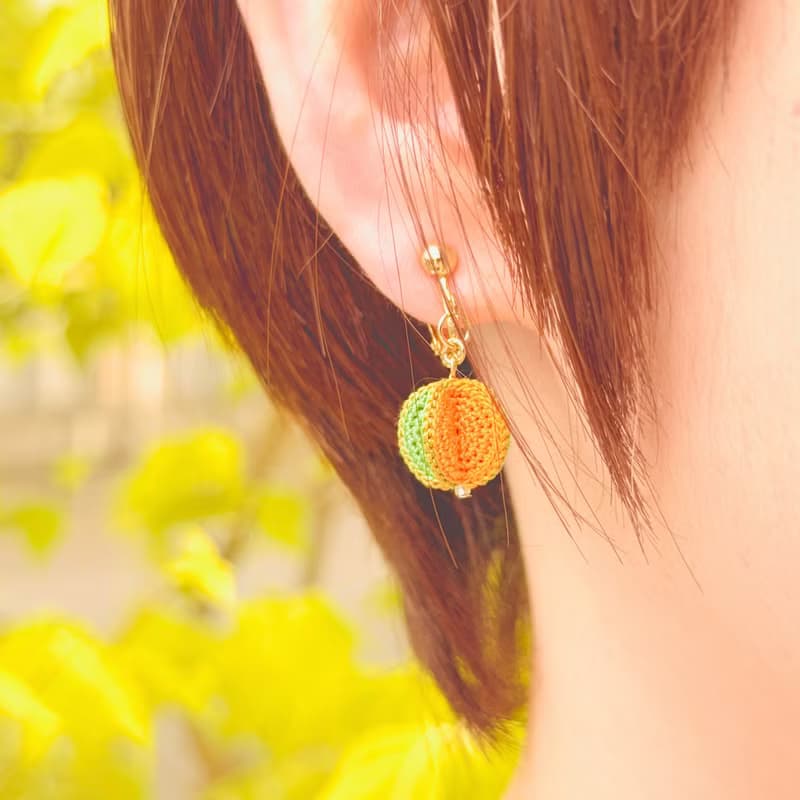 ころころピアス/イヤリング　チョコミント