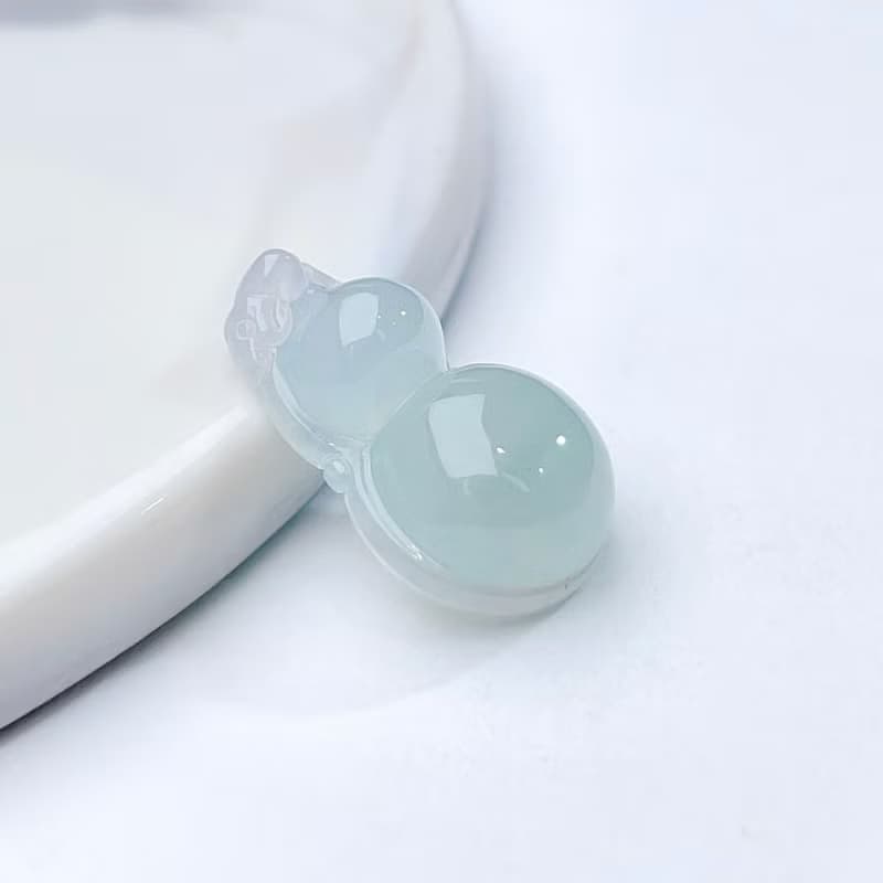 【福祿】高冰藍水翡翠葫蘆 | 天然緬甸玉翡翠A貨  | 送禮